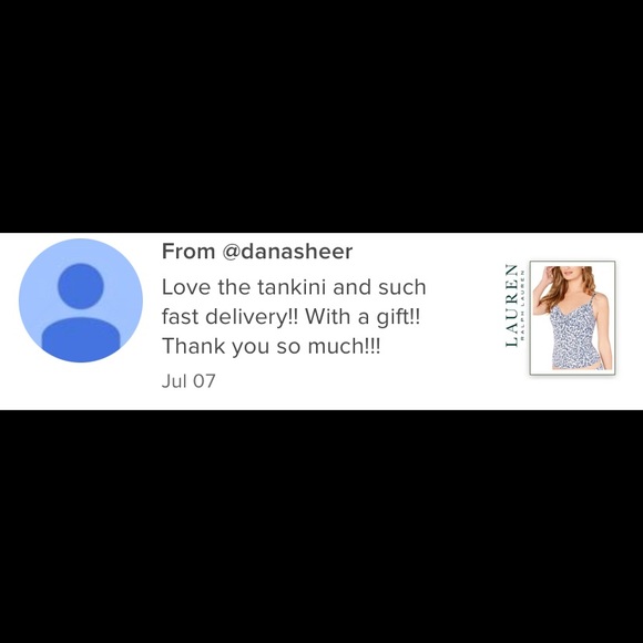 LAST ONE--Lauren Ralph Lauren Ditsy Floral Tankini Top - Picture 8 of 8